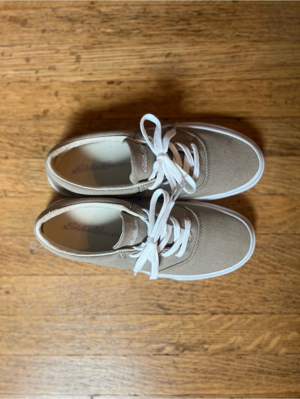 Eddie Bauer Woman’s Tan Canvas Lace-Up Shoes